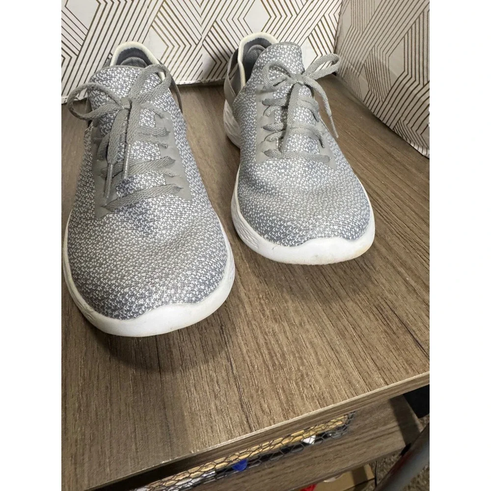 Skechers YOU Walk Womens Grey‎ Mesh Athletic Walking Shoes SN 14960 Size 8